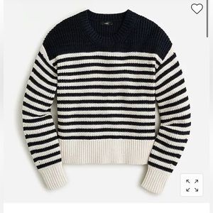 Jcrew Oversize Crewneck Striped Sweater